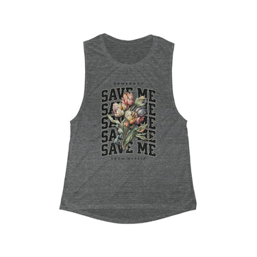 Jelly Somebody Save Me Rainbow Muscle Tank - Sunlit Funlit Country Music Tees